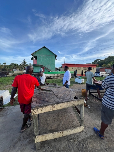 Micoud North MP Meets with Engineers, Contractors on Fishermen Stalls and Cooperative Building