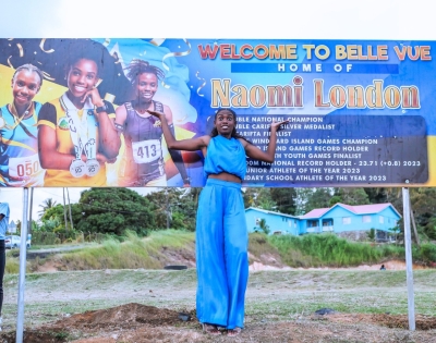 Naomi London Honoured With Billboard in Belle View, Vieux Fort