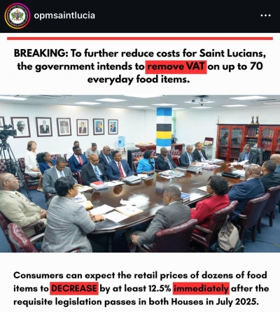 Government to Eliminate VAT on Over 70 Food Items in July